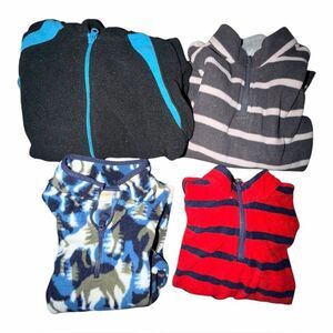 4 pc Boys Size 5-6 Fleece Lot Jacket Gymboree Children's Place Jumping Beans EUC